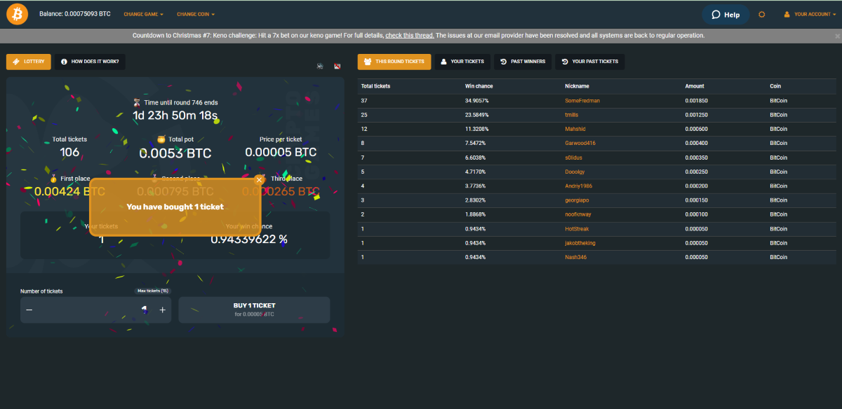 Crypto.Game’s Lottery
