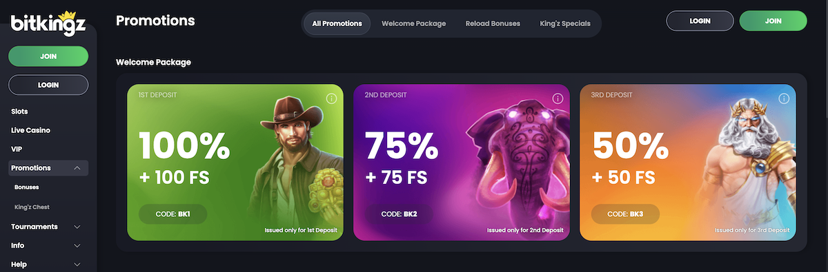 new welcome bonus at bitkingz casino