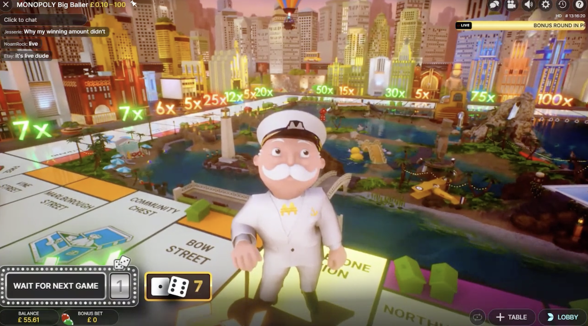 monopoly live casino game show