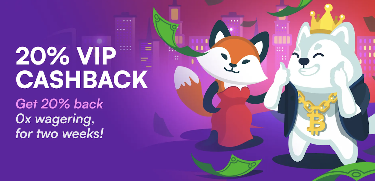 vip cashback bonus 20%