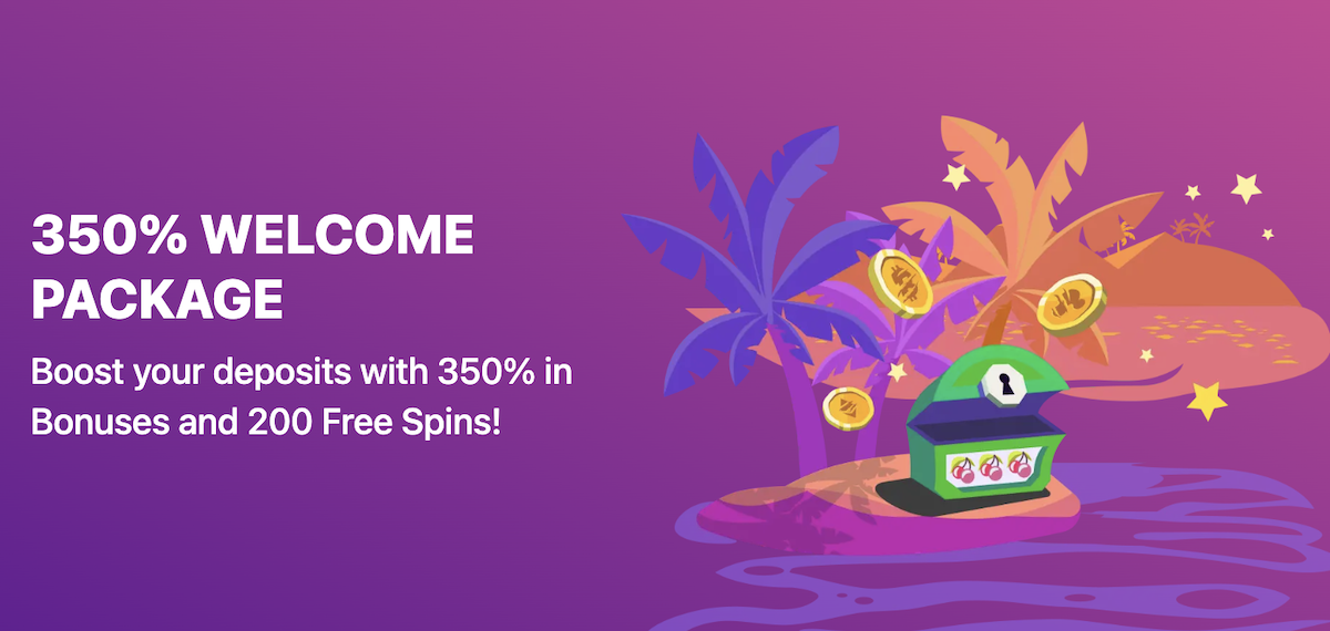 welcome bonus 350% package