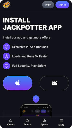 how to install the jackpotter mobile app