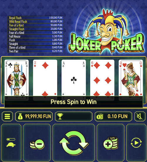 joker poker video poker game