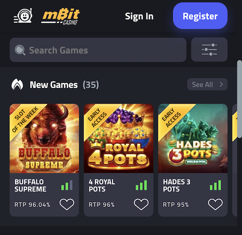 new slots at mbit casino