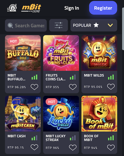 only on mbit games