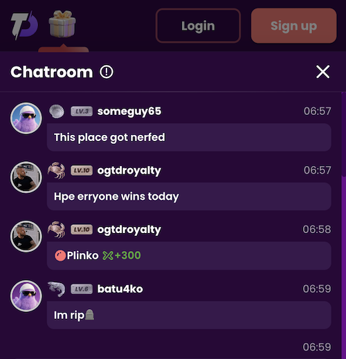 social chat feature