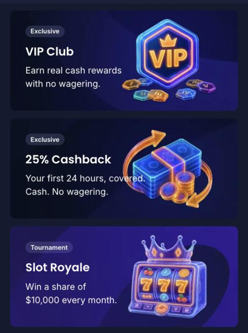 cashy casino vip club cashback and slot royale promotions