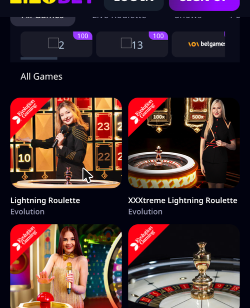 evolution lightning roulette and crazy time at zizobet