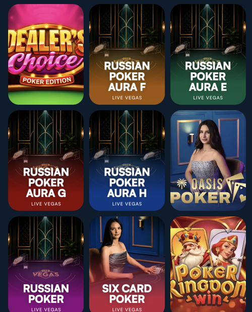 wild.io mobile game search showing live poker tables